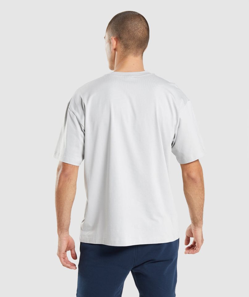 Koszulki Gymshark Essential Oversized Męskie Głęboka Szare | PL 849XKF